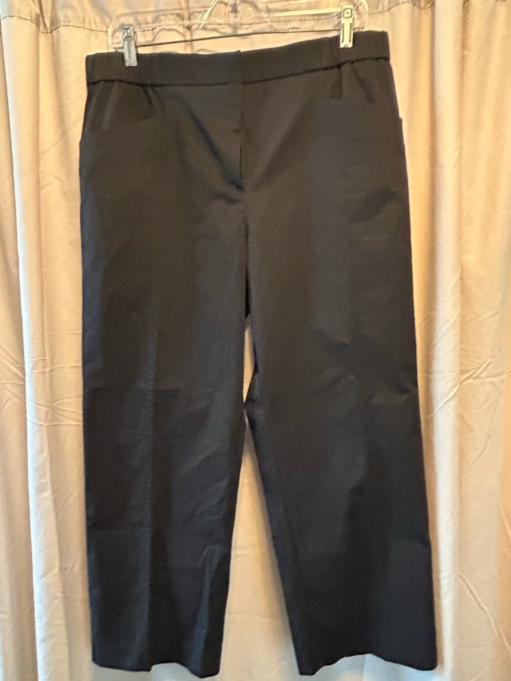Elliott Lauren Black Wide-Leg Capri Pants
